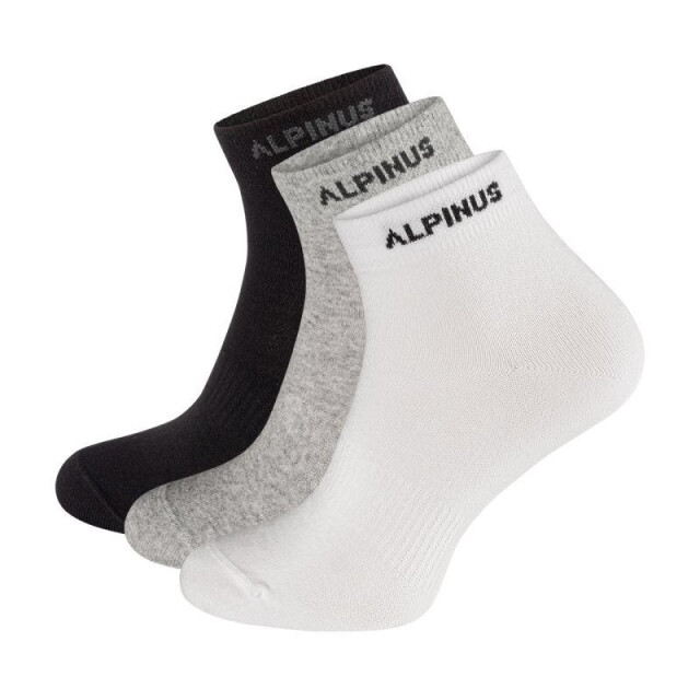 Alpinus Puyo logosokken voor volwassenen (pak van 3) UTMR585_whiteblackgrey large