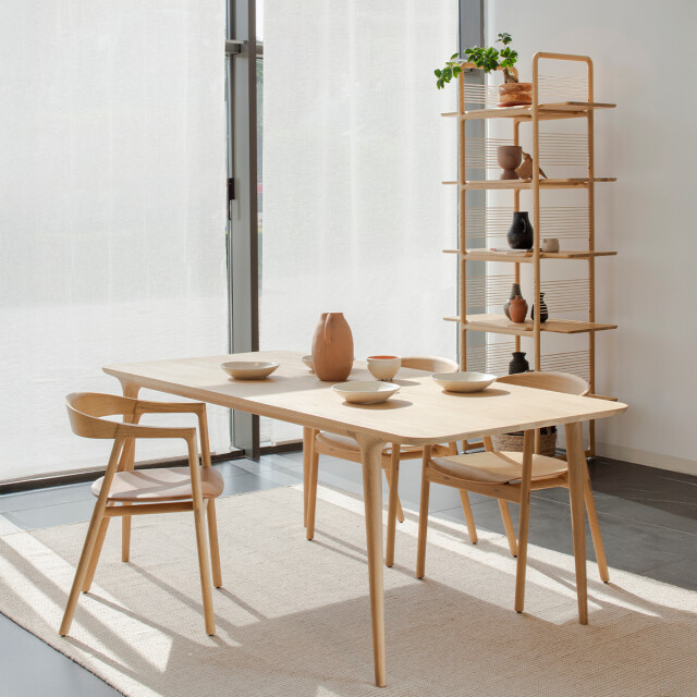 Gazzda Muse room divider houten boekenkast naturel 216 cm 2333096 large
