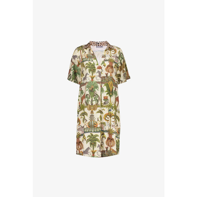 Geisha 57395-70 530 dress animal jungle green/off-white/brown 57395-70 530 large