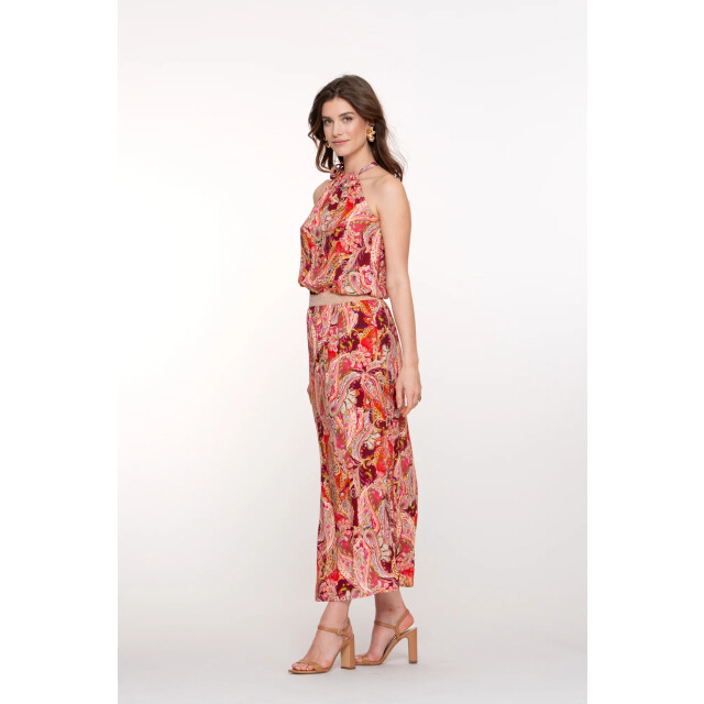 Geisha 57350-40 450 dress halter paisley red/green/gold 57350-40 450 large