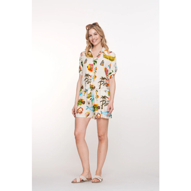Geisha 51353-70 721 shorts aop light sand/blue/green 51353-70 721 large