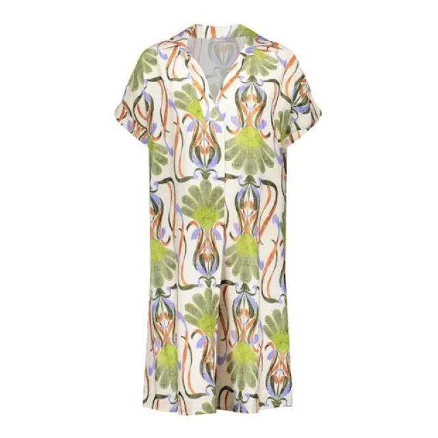Geisha 57399-70 010 dress aop off-white/green/burned orange/ 57399-70 010 large
