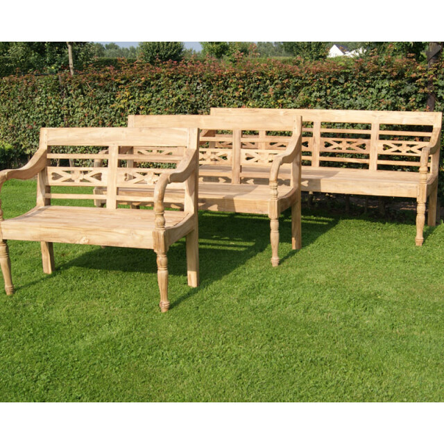 Livingfurn D - tuinbank stations bench 45x130x75 teakhout 2058479 large