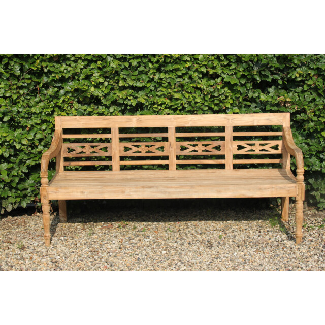 Livingfurn D - tuinbank stations bench 100x190x75 teakhout 2058480 large