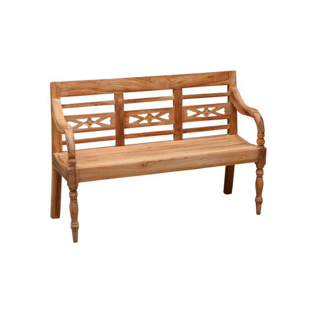 Livingfurn D - tuinbank stations bench 45x130x75 teakhout 2058479 large