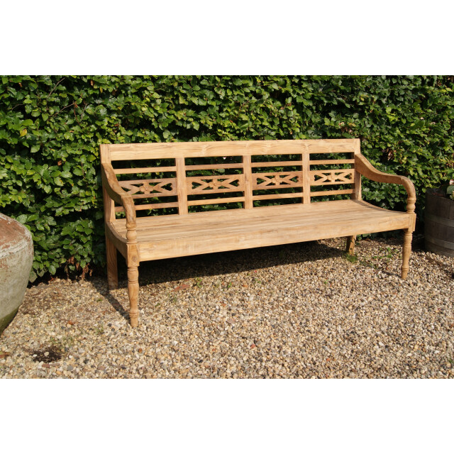 Livingfurn D - tuinbank stations bench 100x190x75 teakhout 2058480 large