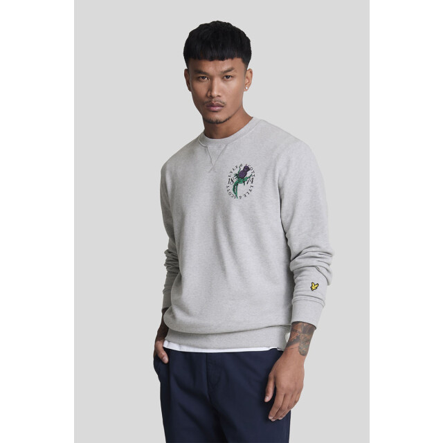 Lyle and Scott Thistle flora printed crew neck sweatshirt 130.20.0189 large