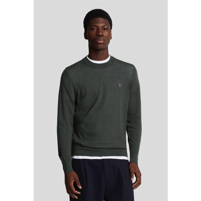 Lyle and Scott Tonal eagle merino crew neck jumper 135.20.0013 large