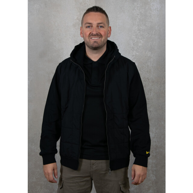 Lyle and Scott Hybrid quilted zip through hoodie 132.10.0128 large