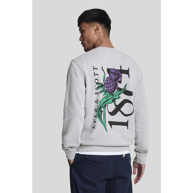 Lyle and Scott Thistle flora printed crew neck sweatshirt 130.20.0189 large