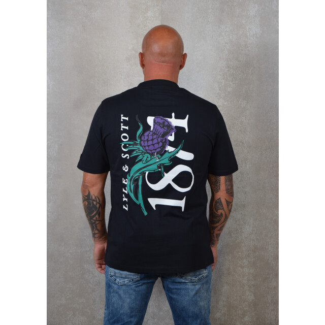 Lyle and Scott Thistle flora print t-shirt 100.10.1150 large