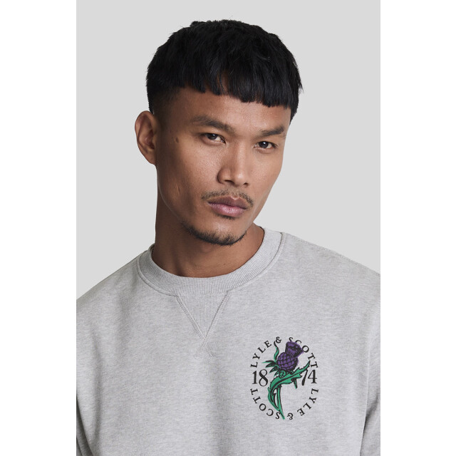 Lyle and Scott Thistle flora printed crew neck sweatshirt 130.20.0189 large