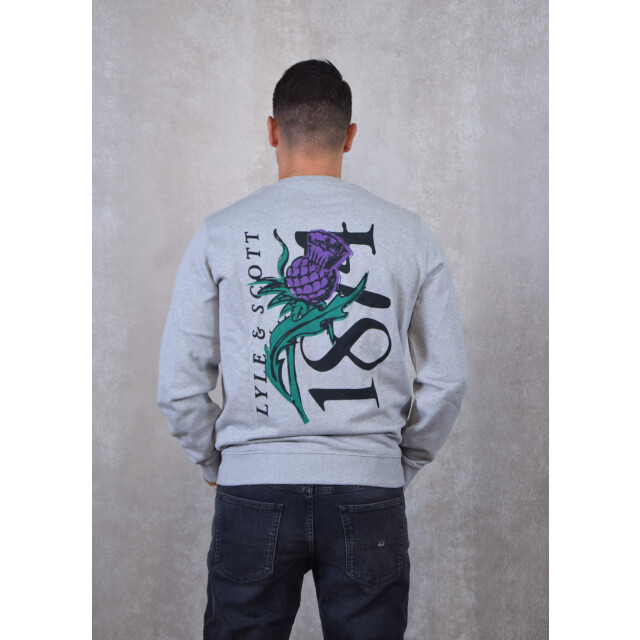 Lyle and Scott Thistle flora printed crew neck sweatshirt 130.20.0189 large