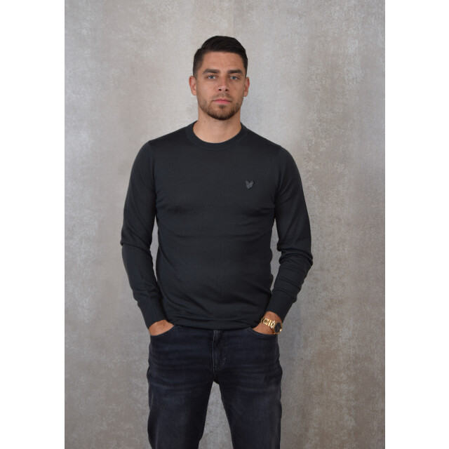 Lyle and Scott Tonal eagle merino crew neck jumper 135.20.0013 large