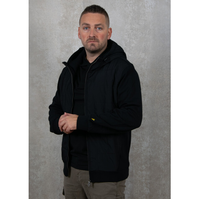 Lyle and Scott Hybrid quilted zip through hoodie 132.10.0128 large