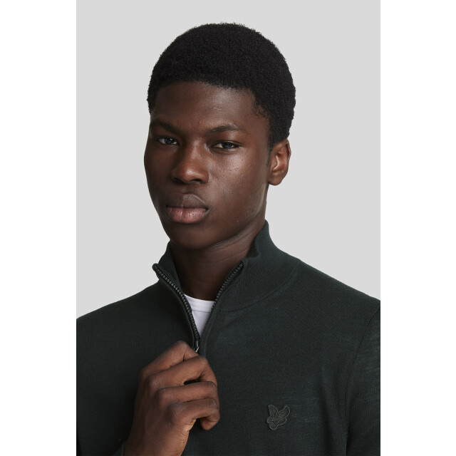 Lyle and Scott Tonal eagle merino quarter zip jumper 136.10.0034 large