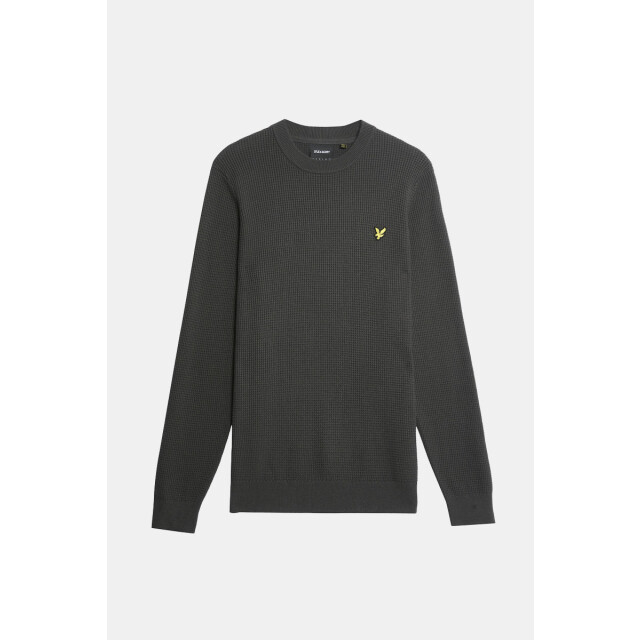 Lyle and Scott Grid knit crew neck jumper 135.20.0011 large