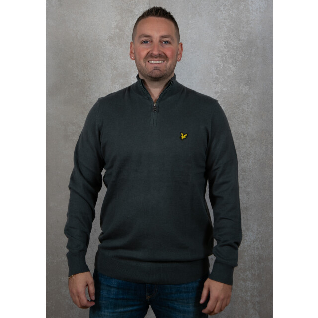 Lyle and Scott Cotton merino quarter zip jumper 136.40.0041 large
