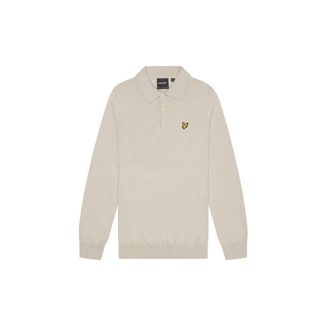 Lyle and Scott Cotton merino long sleeve knitted polo 111.81.0007 large