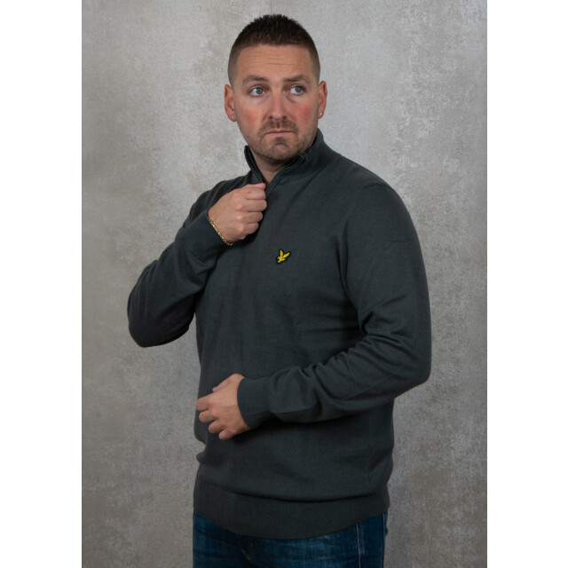 Lyle and Scott Cotton merino quarter zip jumper 136.40.0041 large