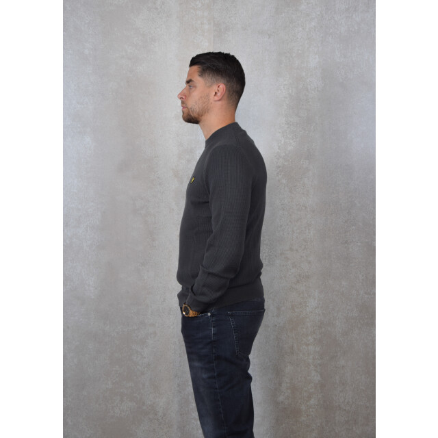 Lyle and Scott Grid knit crew neck jumper 135.20.0011 large