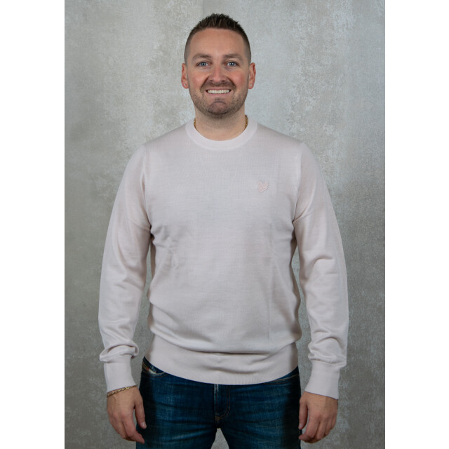 Lyle and Scott Tonal eagle merino crew neck jumper 135.90.0001 large
