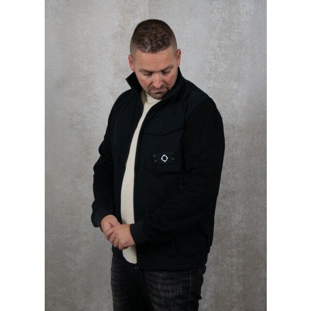 Ma.strum Full zip mixed media sweat 133.10.0090 large