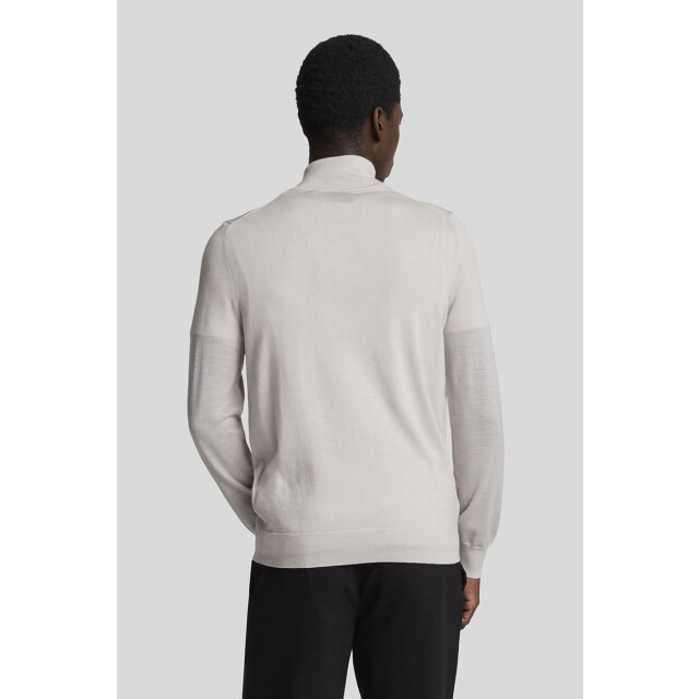 Lyle and Scott Tonal eagle merino quarter zip jumper 136.81.0018 large