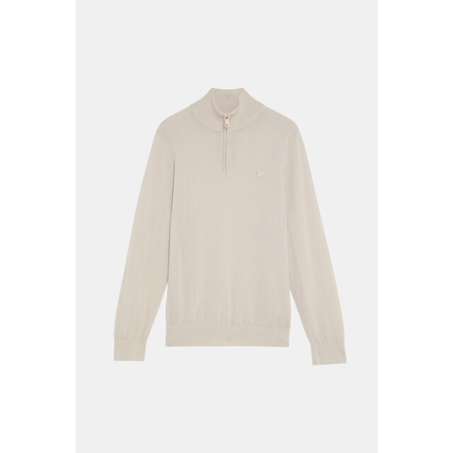 Lyle and Scott Tonal eagle merino quarter zip jumper 136.81.0018 large