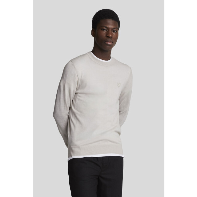 Lyle and Scott Tonal eagle merino crew neck jumper 135.81.0007 large