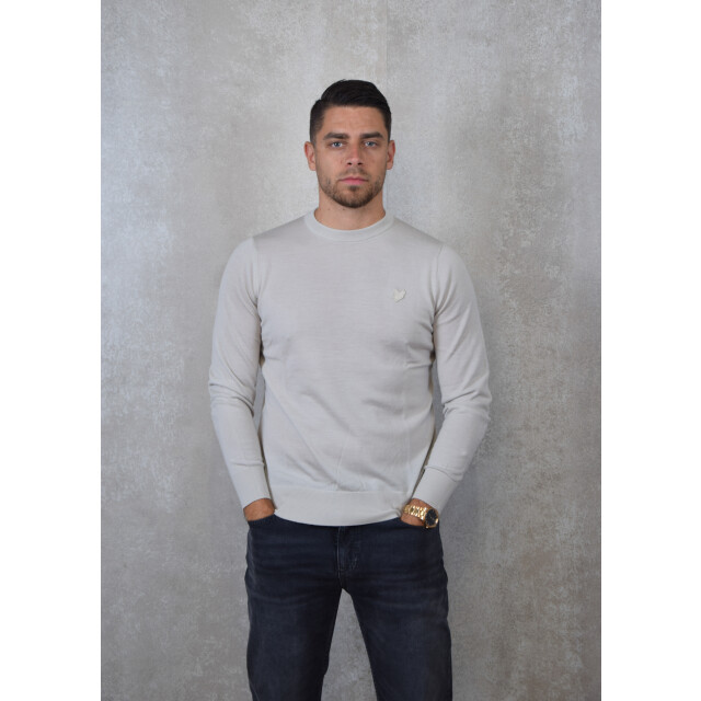 Lyle and Scott Tonal eagle merino crew neck jumper 135.81.0007 large