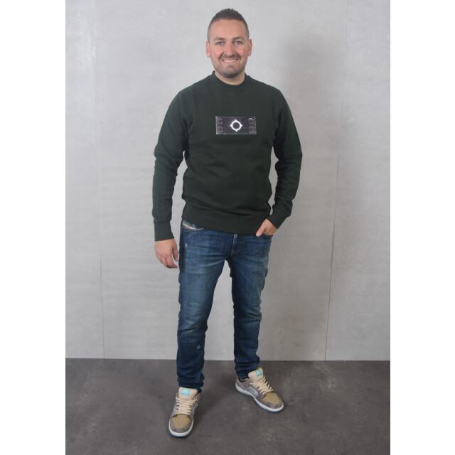 Ma.strum Trompe loeil crew neck badge sweat 130.40.0256 large