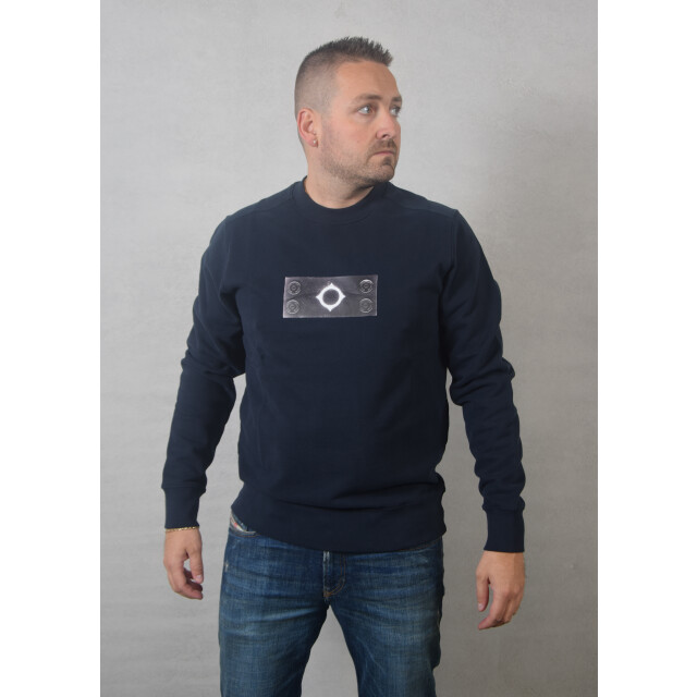 Ma.strum Trompe loeil crew neck badge sweat 130.30.0485 large