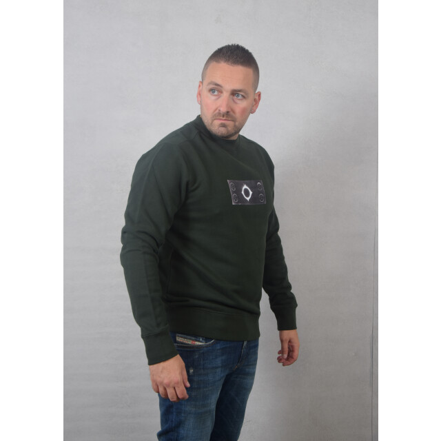 Ma.strum Trompe loeil crew neck badge sweat 130.40.0256 large