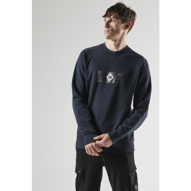 Ma.strum Trompe loeil crew neck badge sweat 130.30.0485 large