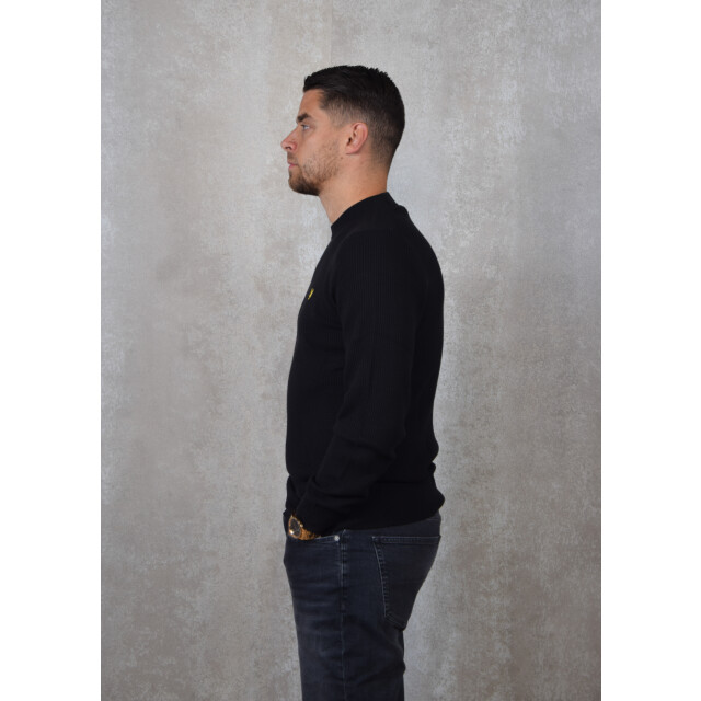 Lyle and Scott Grid knit crew neck jumper 135.10.0023 large