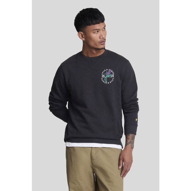 Lyle and Scott Thistle flora printed crew neck sweatshirt 130.10.0452 large