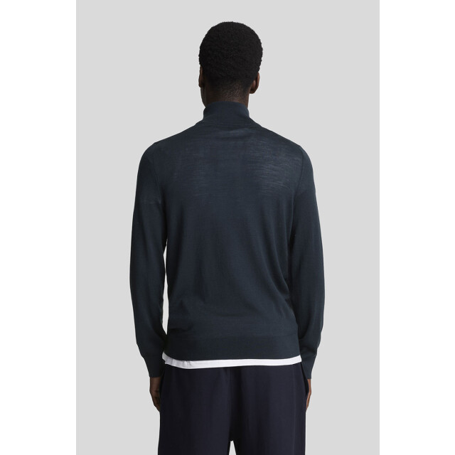 Lyle and Scott Tonal eagle merino quarter zip jumper 136.30.0024 large