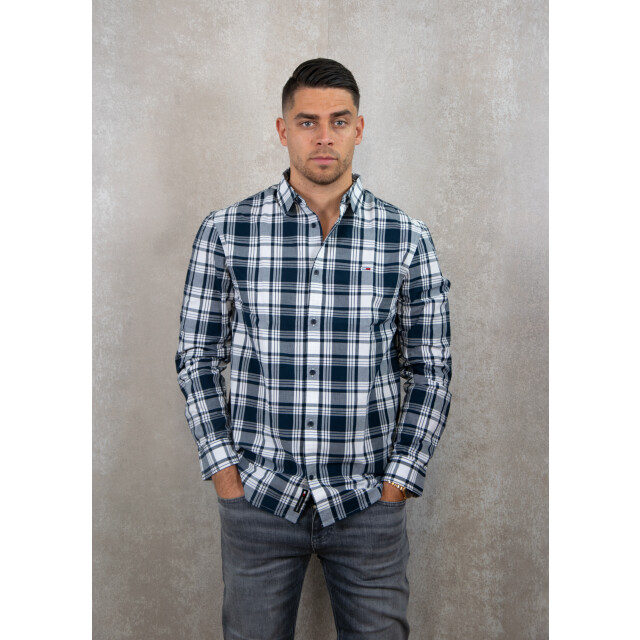 Tommy Hilfiger Tjm reg poplin check shirt 120.30.0077 large