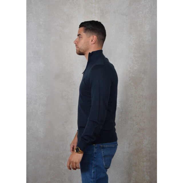 Lyle and Scott Tonal eagle merino quarter zip jumper 136.30.0024 large