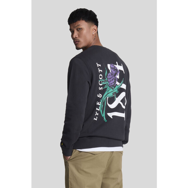 Lyle and Scott Thistle flora printed crew neck sweatshirt 130.10.0452 large