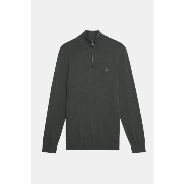 Lyle and Scott Tonal eagle merino quarter zip jumper 136.20.0021 large