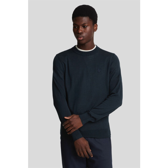 Lyle and Scott Tonal eagle merino crew neck jumper 135.30.0018 large