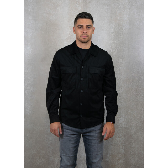 Antony Morato Shirt regular straight fit, suede aspect 123.10.0032 large