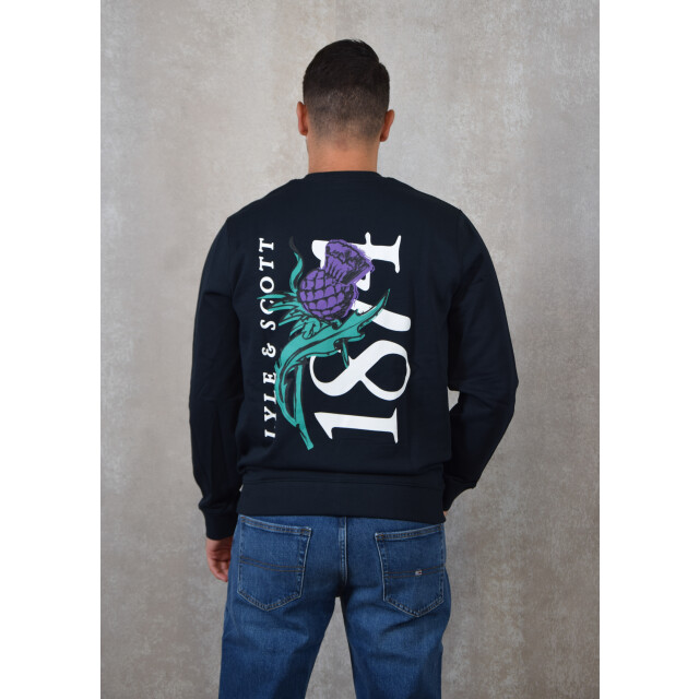 Lyle and Scott Thistle flora printed crew neck sweatshirt 130.30.0472 large