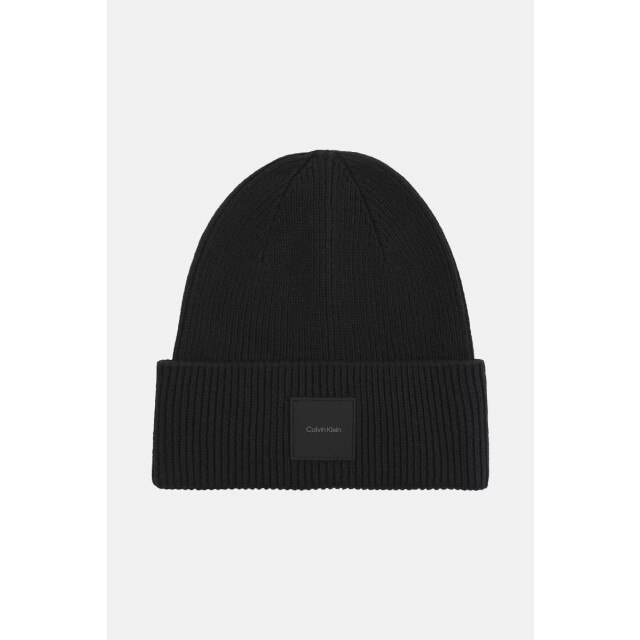 Calvin Klein Cotton/wool fine rib beanie 195.10.0077 large