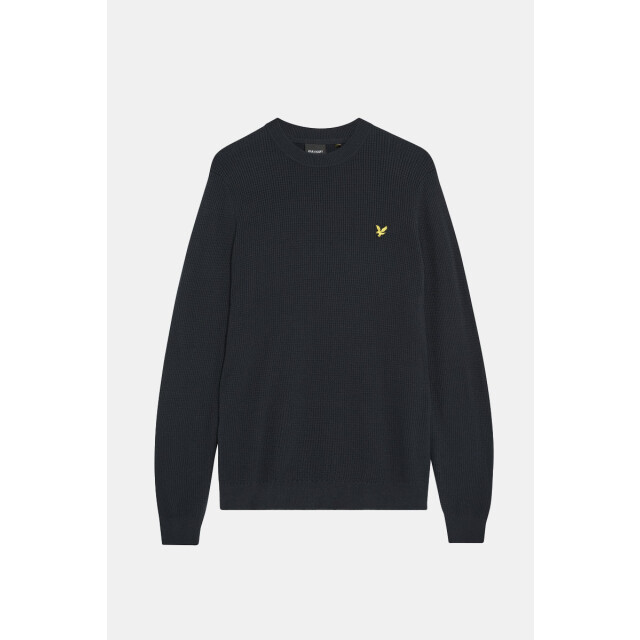 Lyle and Scott Grid knit crew neck jumper 135.30.0017 large