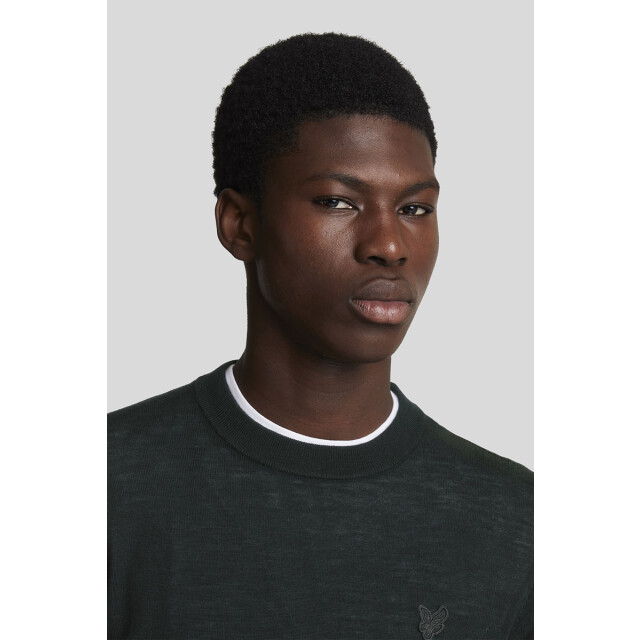 Lyle and Scott Tonal eagle merino crew neck jumper 135.10.0024 large
