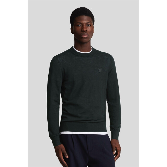Lyle and Scott Tonal eagle merino crew neck jumper 135.10.0024 large