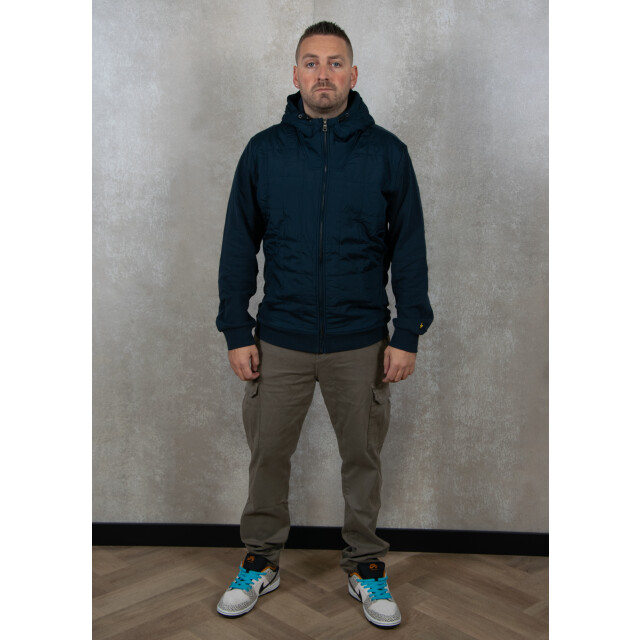 Lyle and Scott Hybrid quilted zip through hoodie 132.30.0059 large